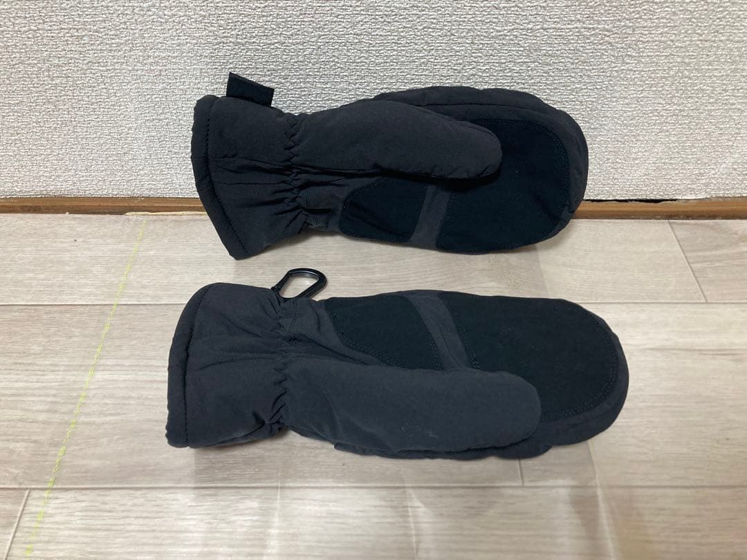 BRIEFING ミトン手袋 黒 カラビナ付き