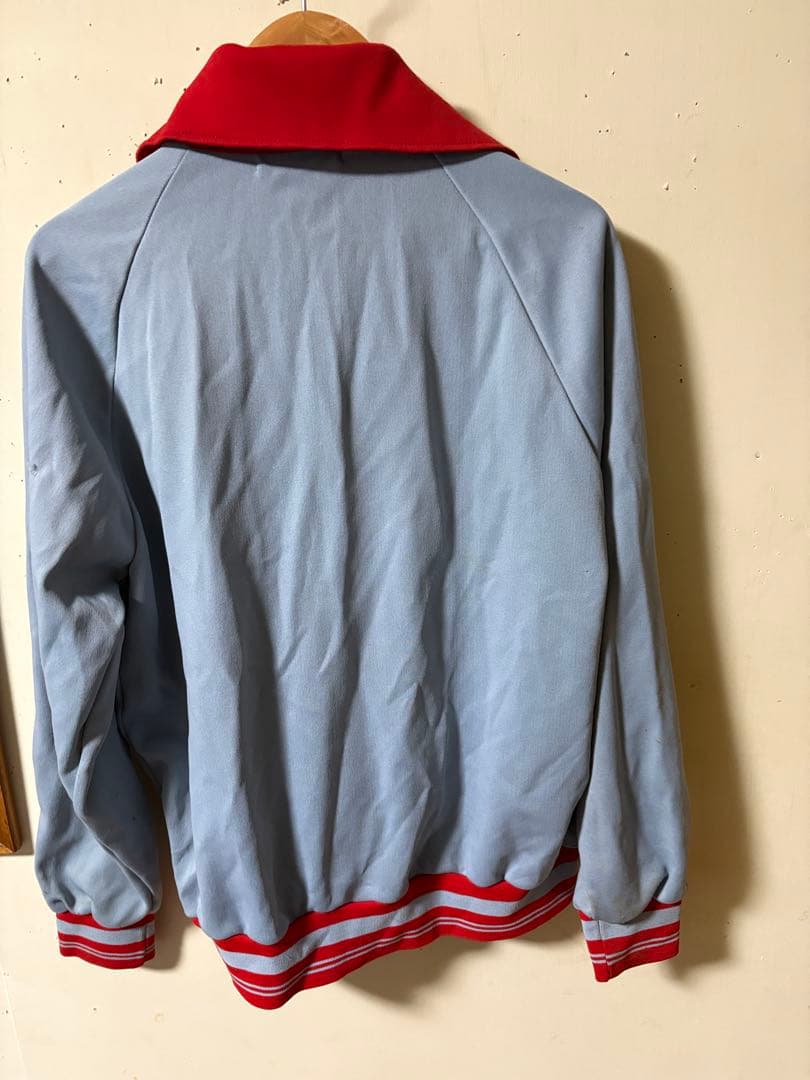 POWERS 80年代ジャージ上下セット 水色/赤 sサイズ