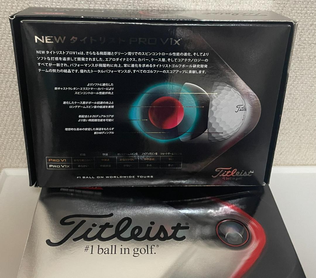 Titleist Pro V1X ゴルフボール 24個入り ダブルナンバー