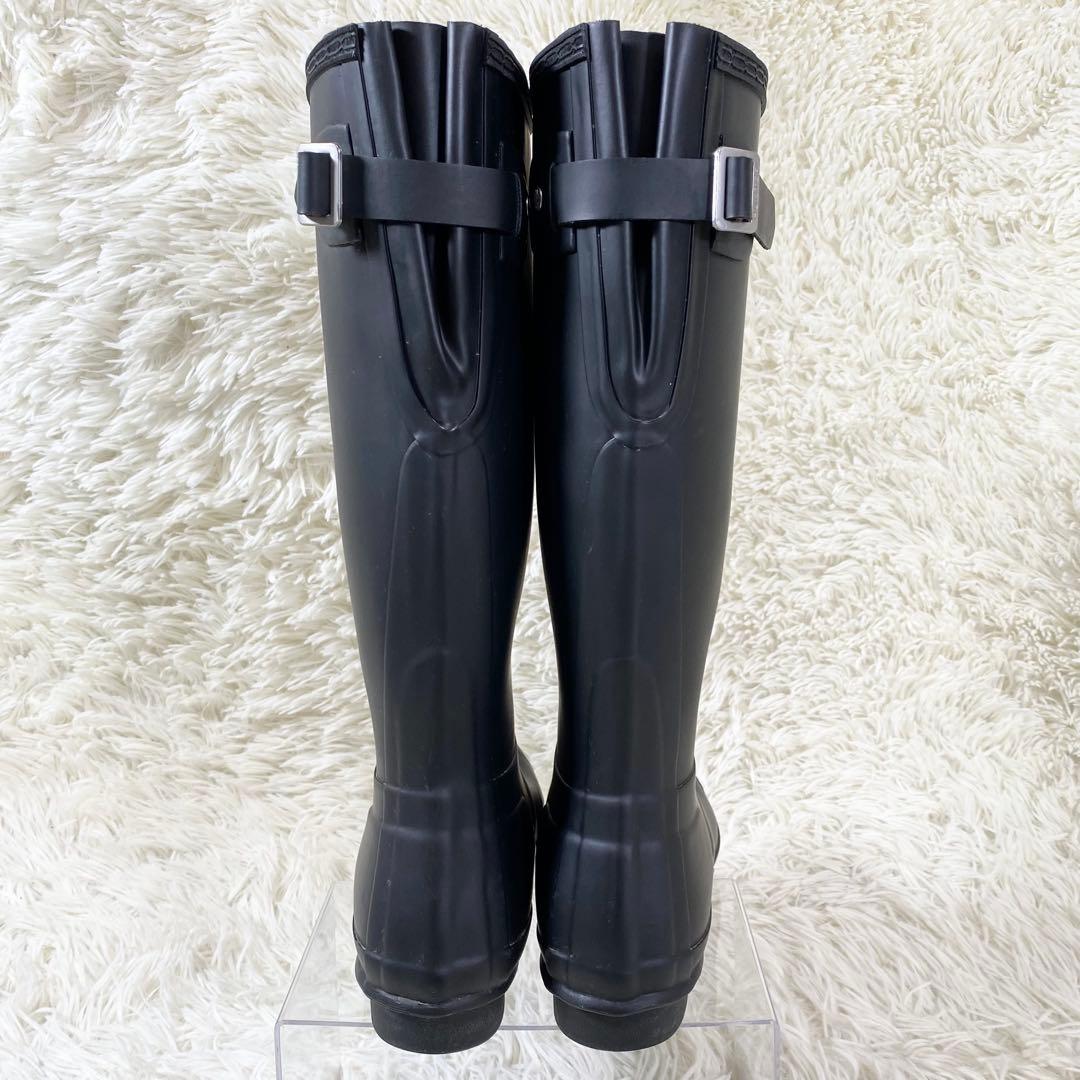 美品　HUNTER ハンター　レインブーツ　ロングブーツ　シューズ　雨　長靴　黒