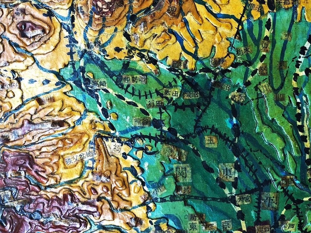 【 戦前立体古地図 】　関東地方　1：1000000　蔵出初品