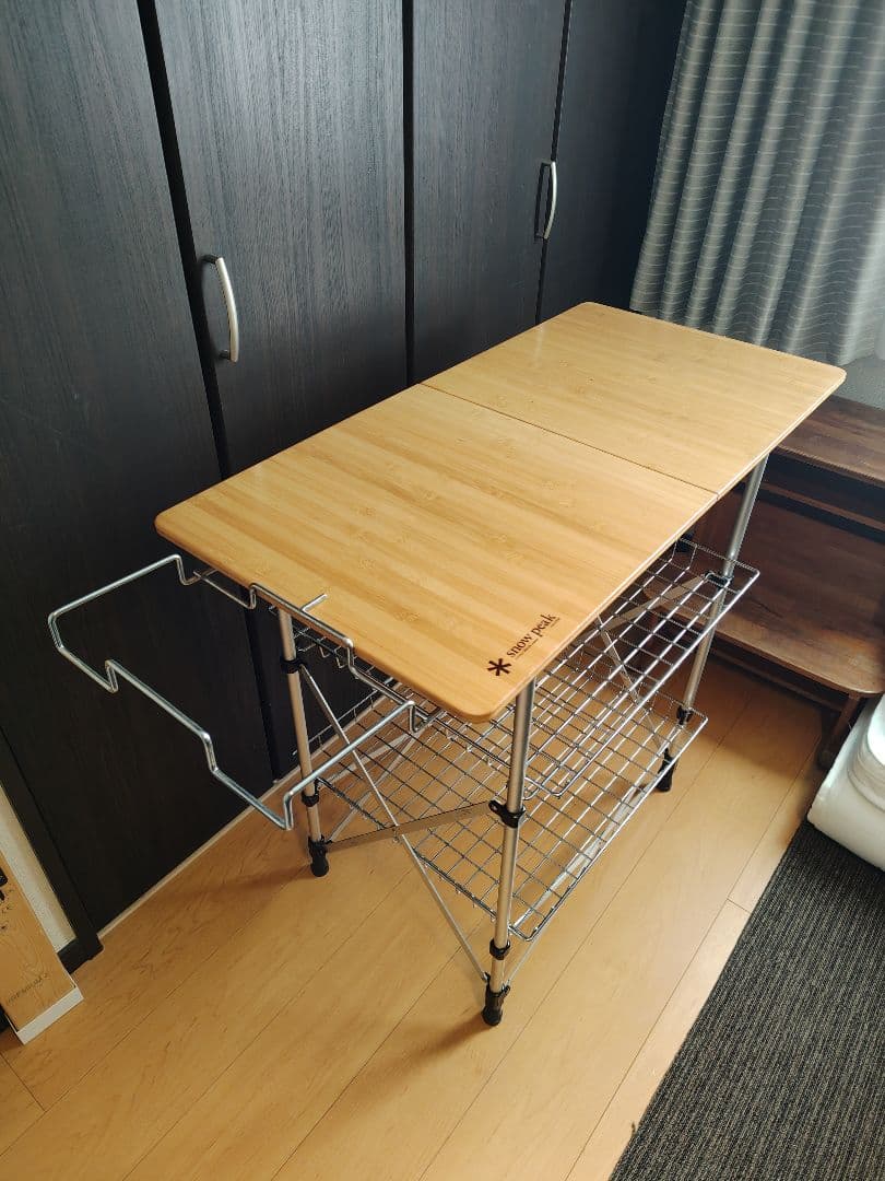  PEAK フィールドキッチンテーブル(竹)＋ガビングフレーム