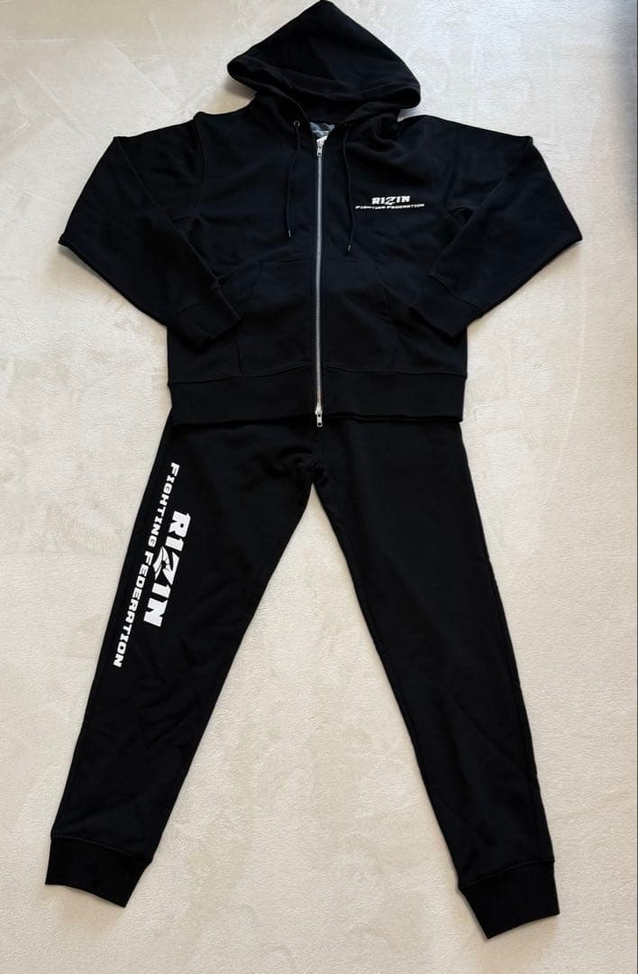 RIZIN セットアップ パーカー パンツ 上下セット Mサイズ ブラック
