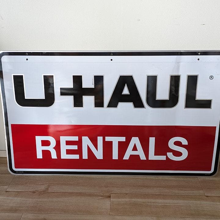 【当時モノ】U-HAUL ディスプレイ 大型看板 サイン 取付金具付き