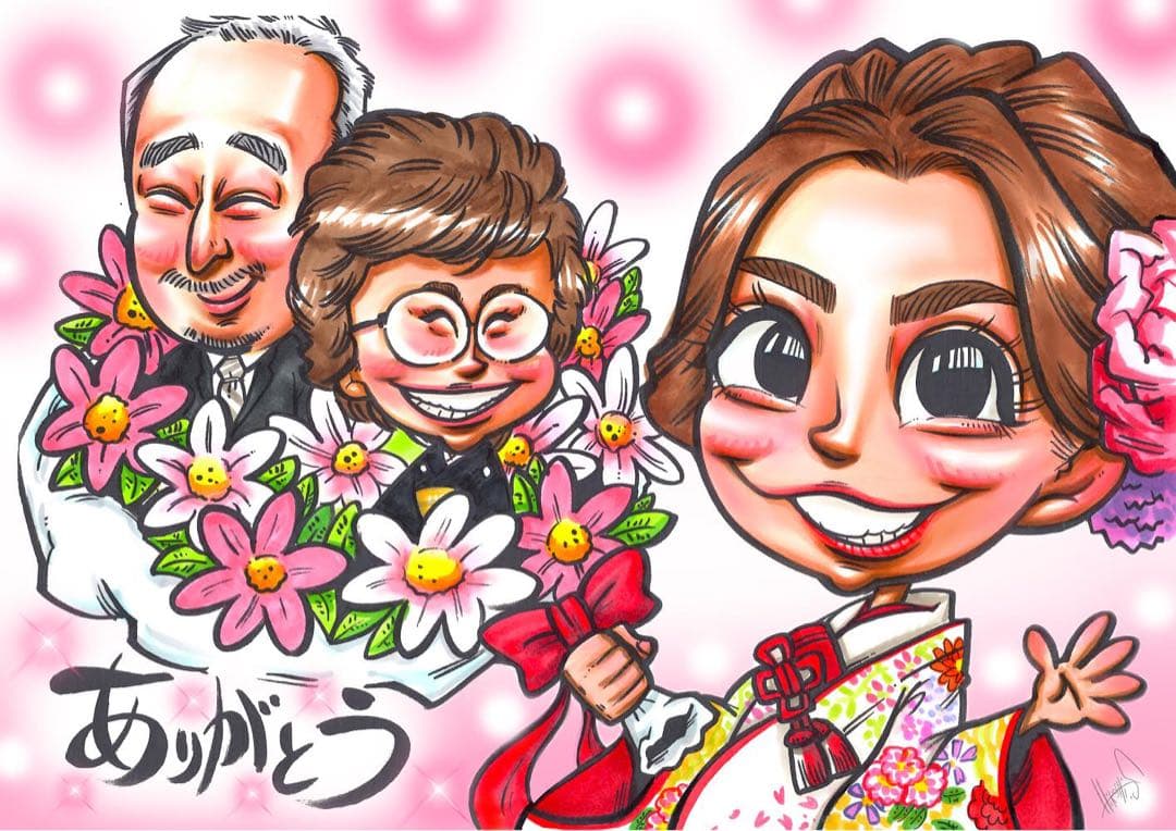 世界で1枚のオーダーメイド似顔絵★プレミアムver★結婚式