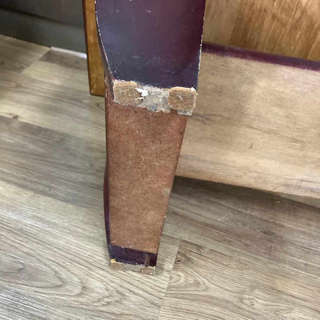 C-4アンティーク センターテーブル 大理石柄天板 マガジンラック付ローテーブル