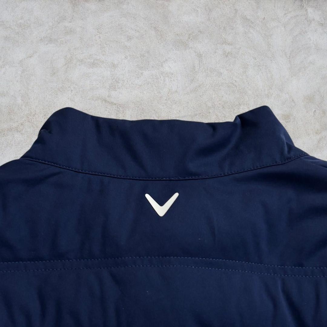 【美品】Callaway ゴルフ 中綿入りスターストレッチブルゾン ネイビー