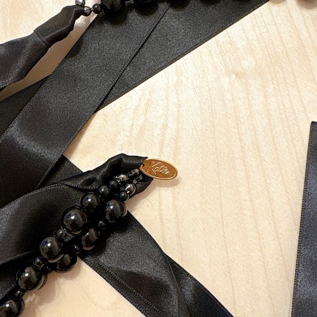 【セット】Katie ロゼット ビッグ缶バッジ ネックレス チョーカー