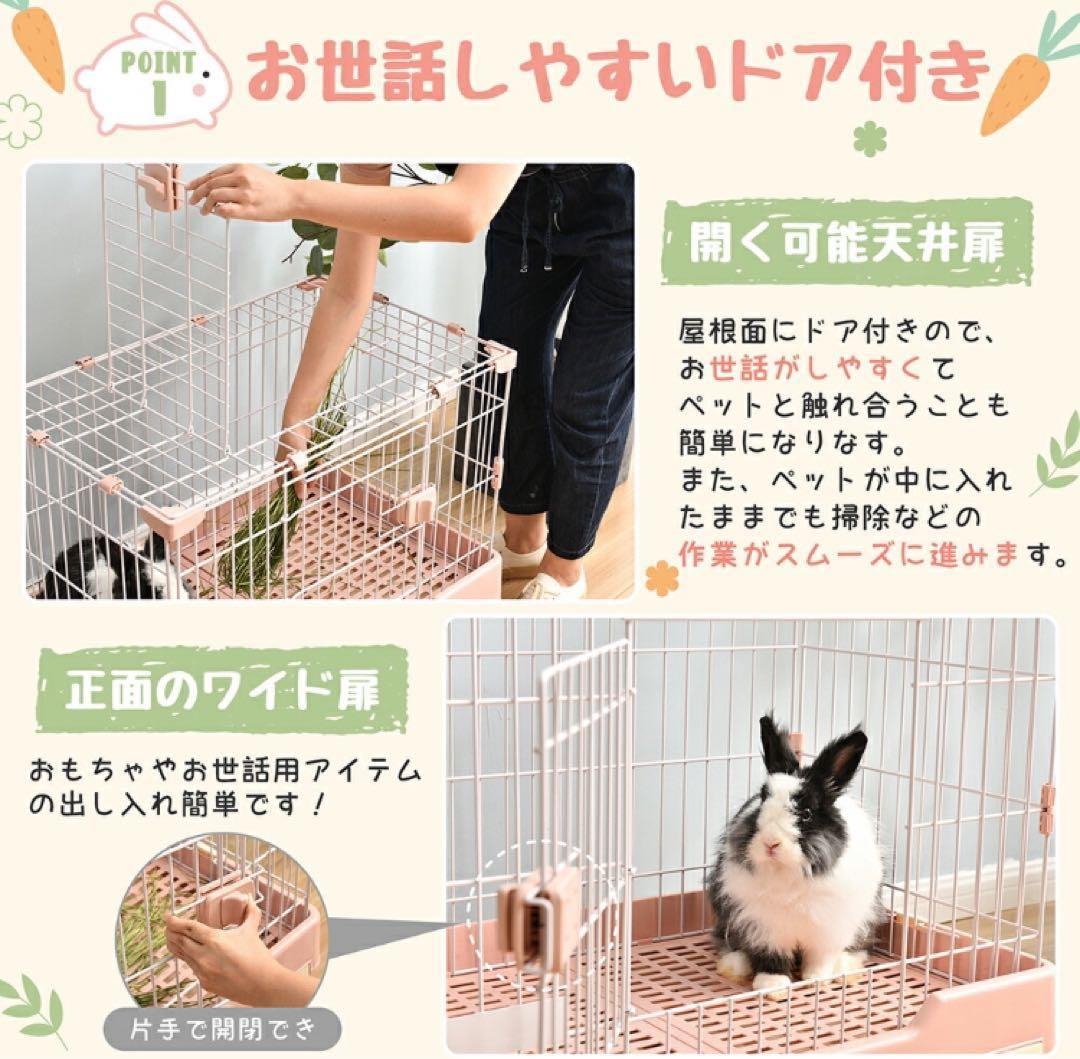 グレー 小動物用ケージ 引き出し式トレー付き