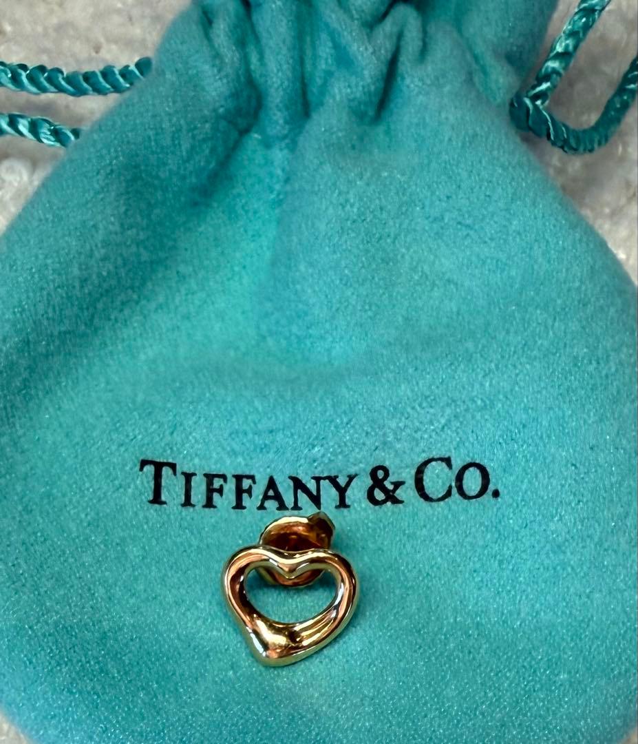 片耳ティファニー TIFFANY & CO. オープンハートピアス K18YG