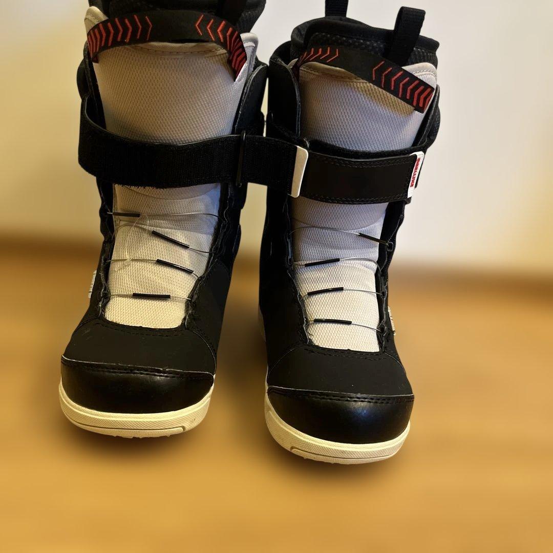 21cm子ども用 ブラック スノーボードブーツ