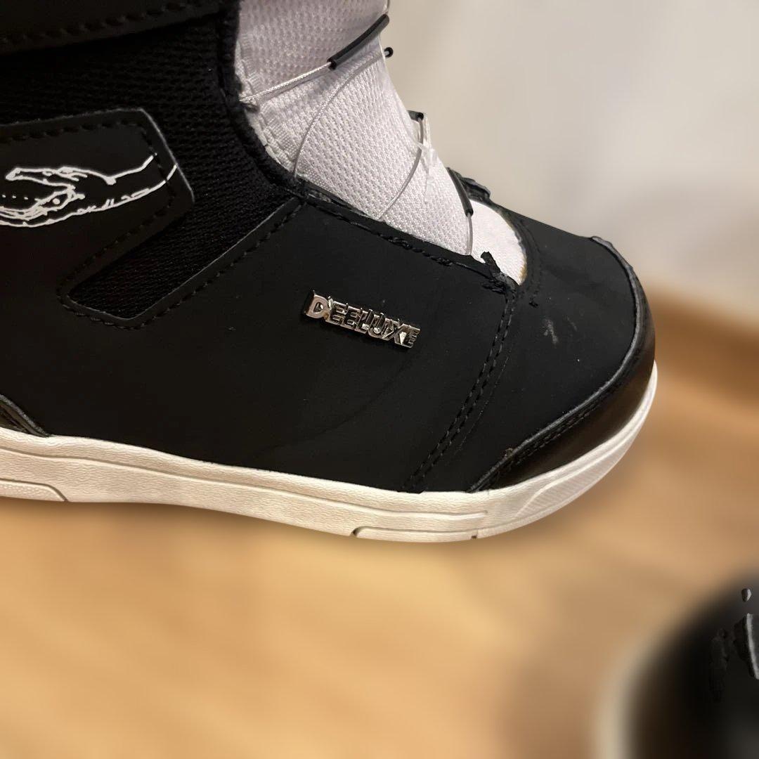 21cm子ども用 ブラック スノーボードブーツ