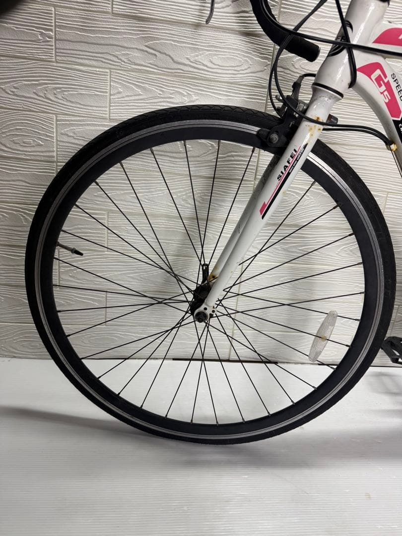 SIAFEI ロードバイク ホワイト/レッド ATX980