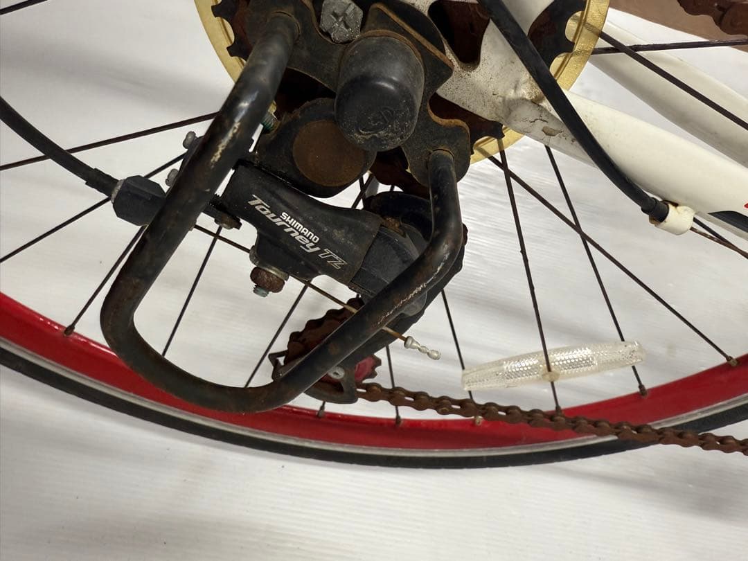 SIAFEI ロードバイク ホワイト/レッド ATX980