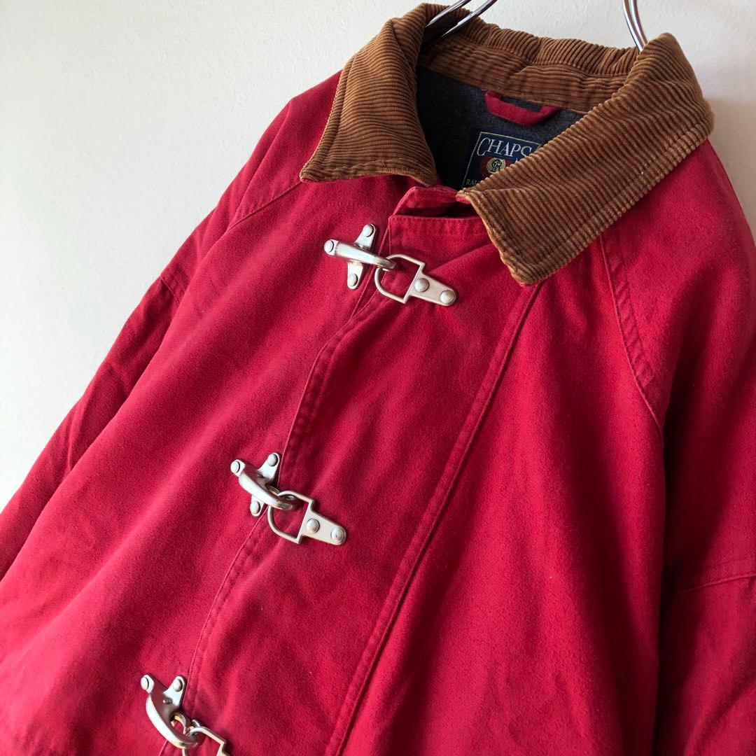 90s CHAPS ラルフローレン ファイヤーマンジャケット 襟コーディロイ