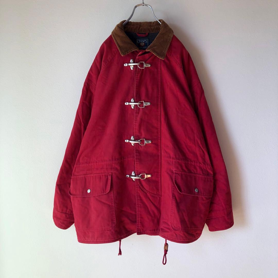 90s CHAPS ラルフローレン ファイヤーマンジャケット 襟コーディロイ