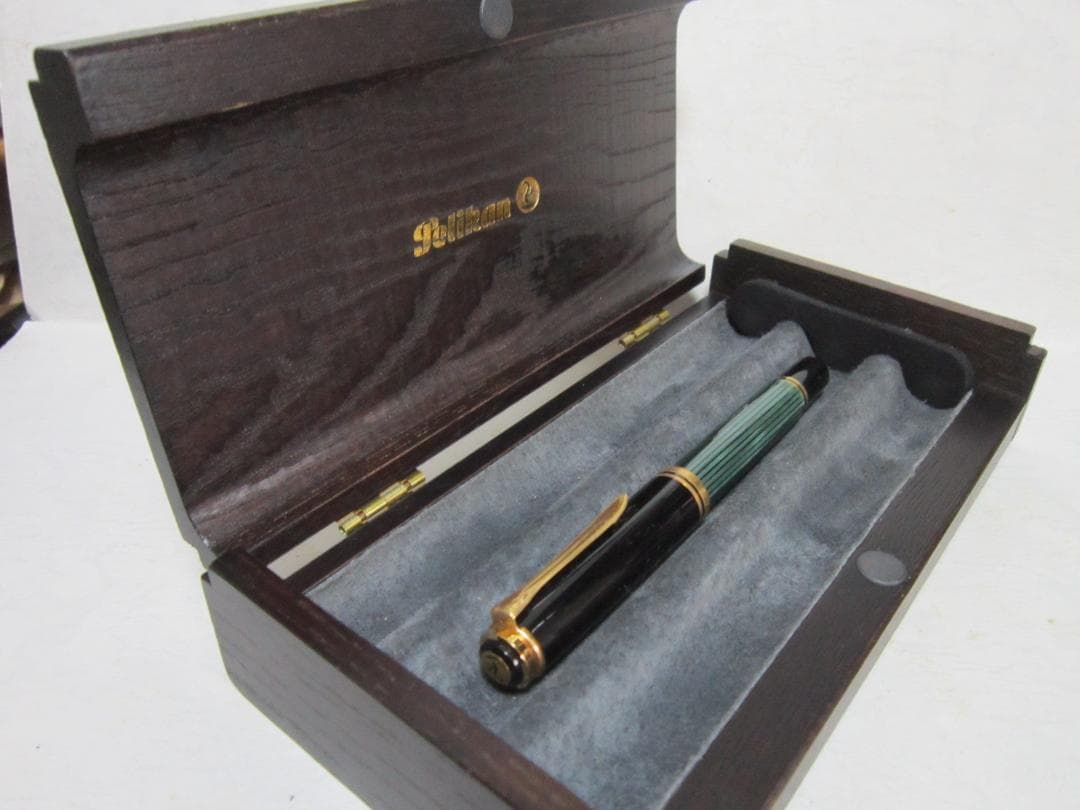 ペリカン　万年筆　ペンケース　木製　セミアンティーク品　万年筆は参考品