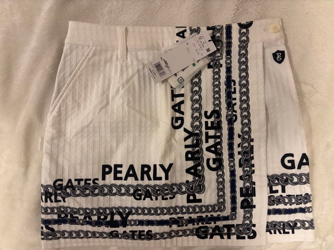 PEARLY GATES/パーリーゲイツ ゴルフスカート ホワイト　M