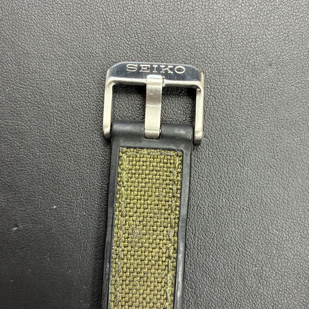 セイコー　クォーツ　メンズ　カーキベルト
