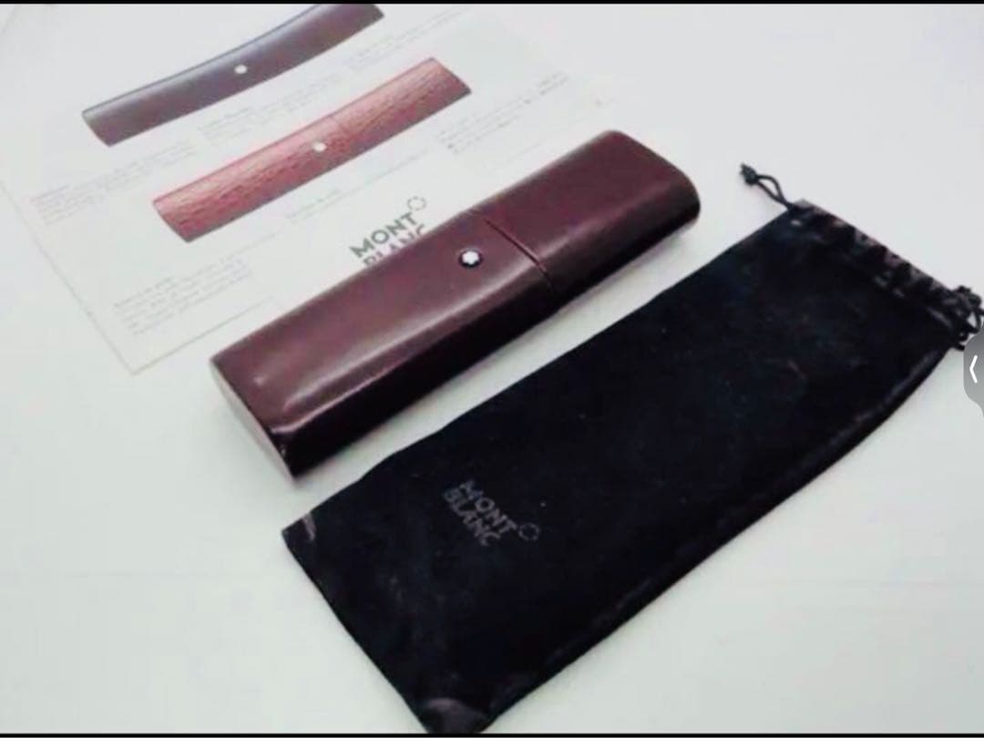 ⭐️モンブラン社⭐️巨匠フローレンスの手作り本革製ペンポーチ⭐️最後のロマノメイ作⭐️