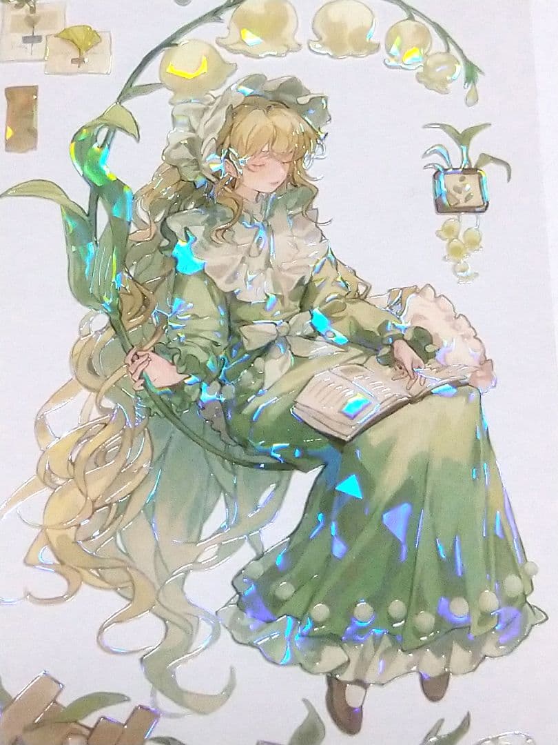 J661＃花期如约(贝壳光)studiovi切り売り海外人物マステ女の子