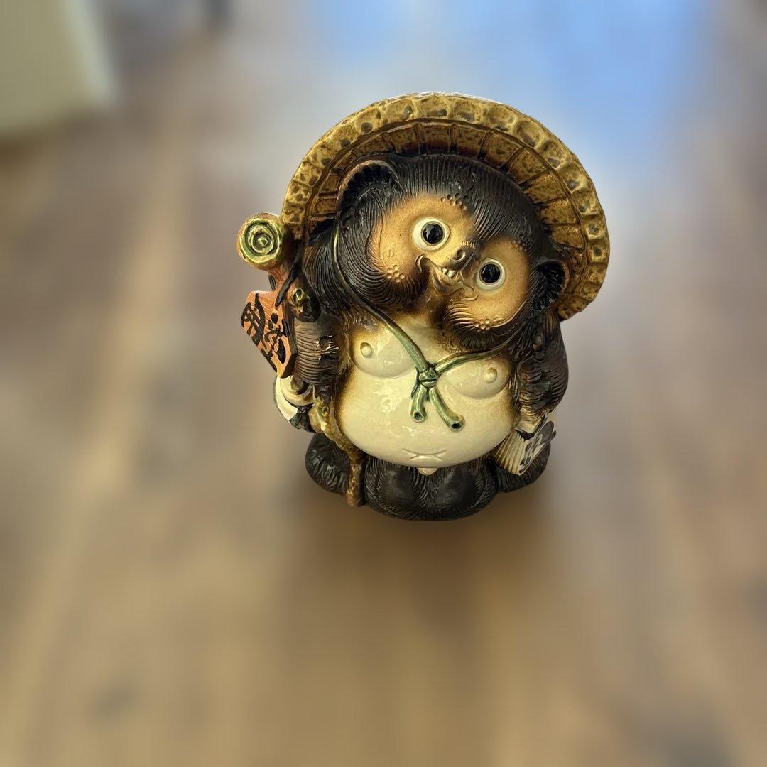 未使用近いの美品10号開運狸　福狸　たぬき　タヌキ