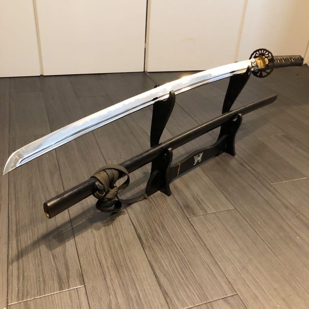 高級模造刀　高級居合刀　樋有刀身　拵全長105cm　居合刀　ヴィンテージ物