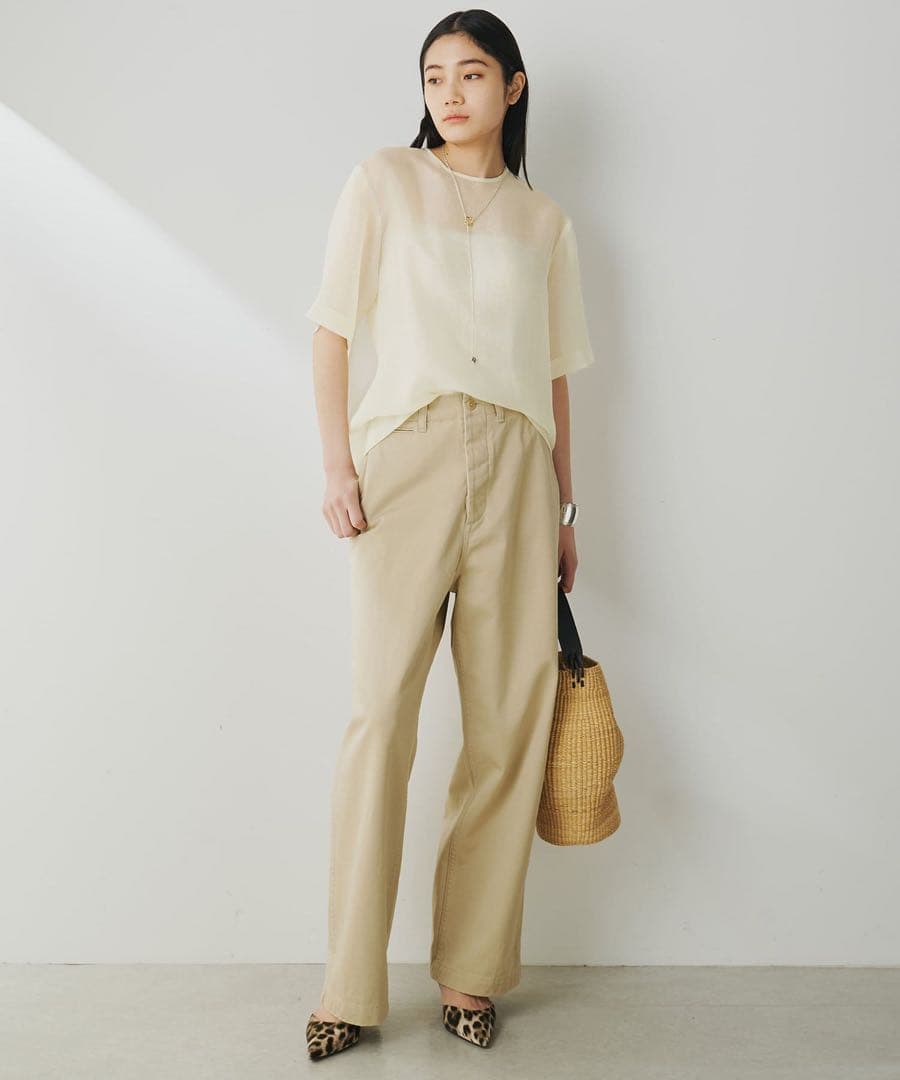 【美品】2025 WhimGazetteバイオ加工チノパンツ