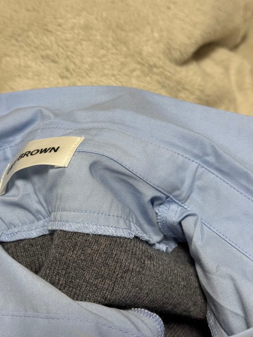 【未使用タグ付き】LILY BROWN シャツドッキングフリルミニワンピース