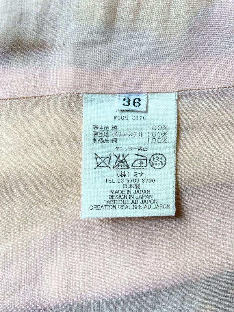 ミナペルホネン wood bird ワンピース 36