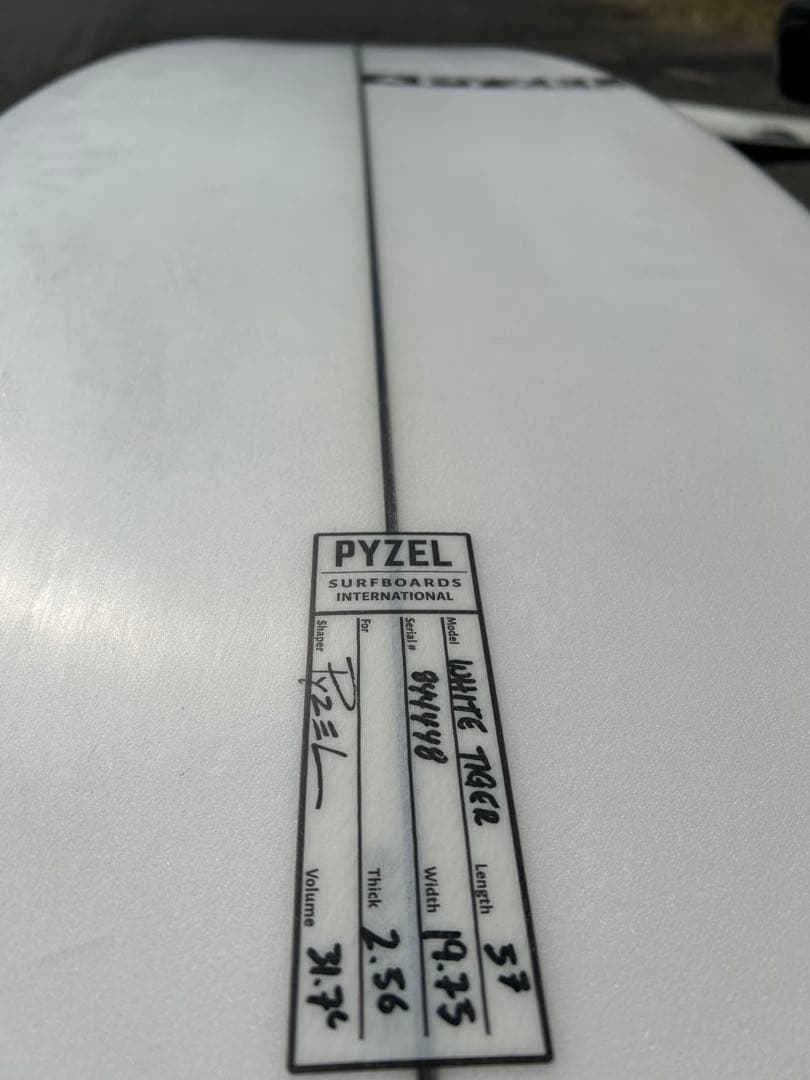 PYZEL パイゼル サーフボード ホワイトタイガー 5'7 31,7L