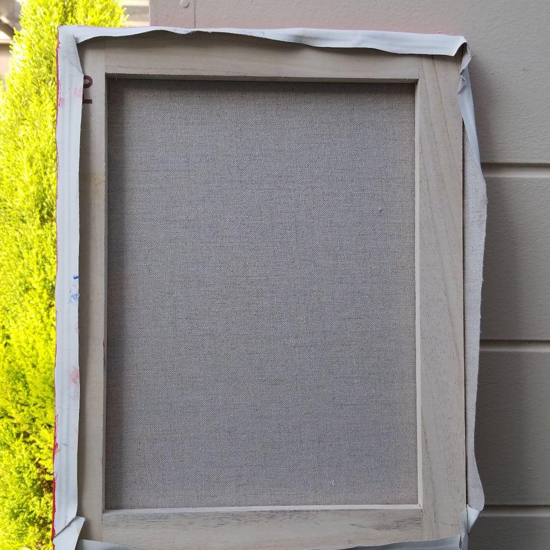 油絵　あらんぼん　仲良く集まるくちばしの小さな鳥たち　密は楽し