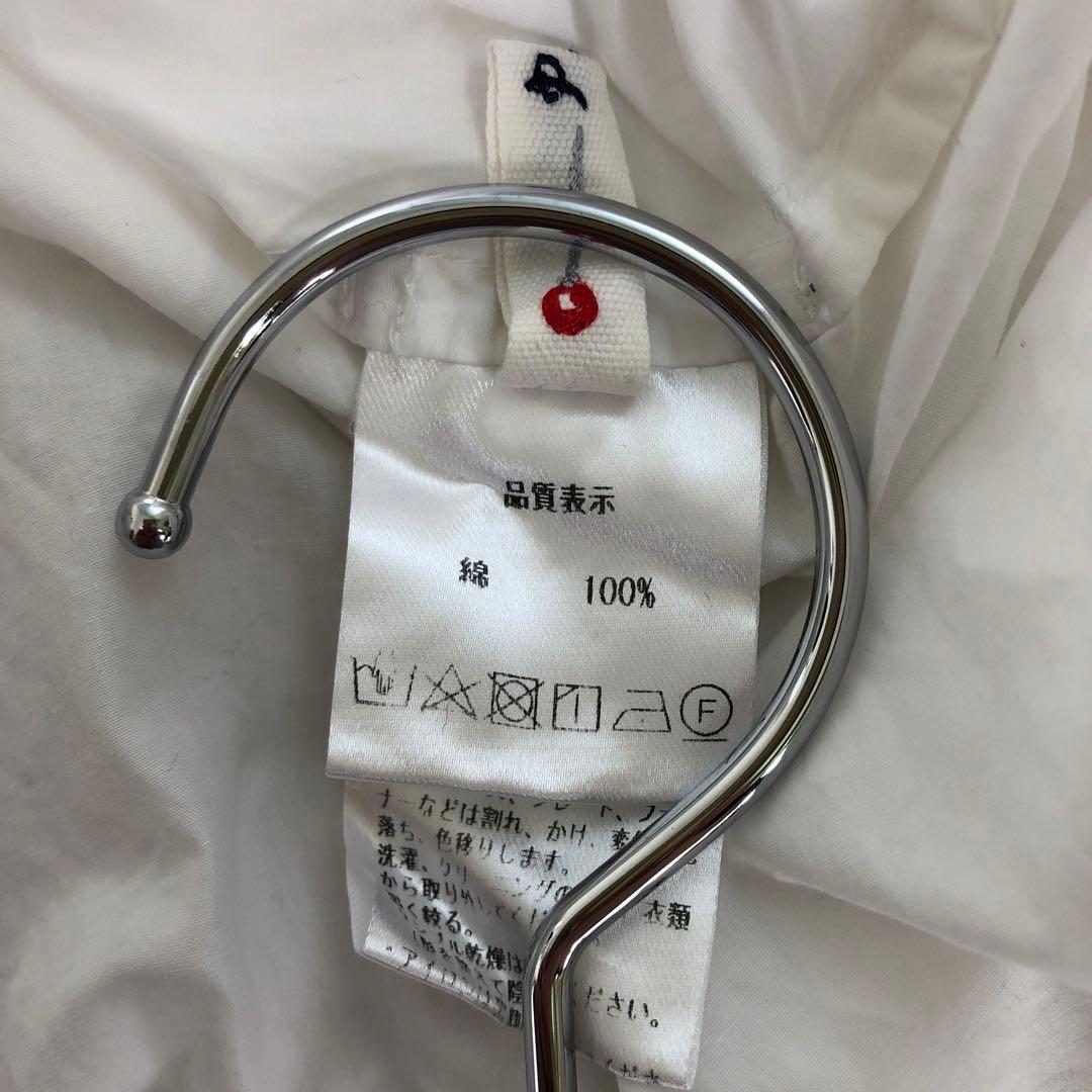 PallasPalace パラスパレス ノーカラーシャツ ブラウス ホワイト