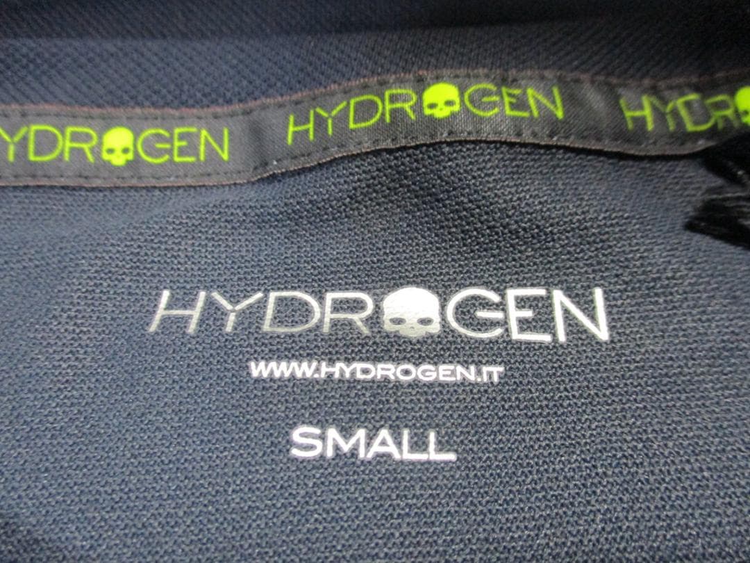 【ハイドロゲン・テニス】インレイ・テックＴシャツ★未使用★S★ネイビー×イエロー