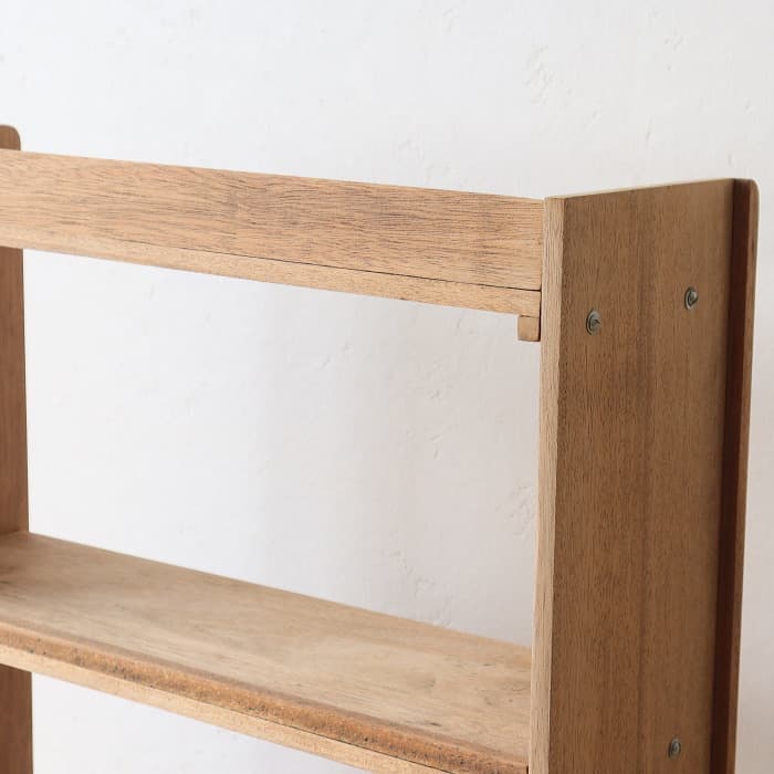 アンティーク 本棚 書棚 無垢材 無塗装 ラワン 古家具 昭和レトロ