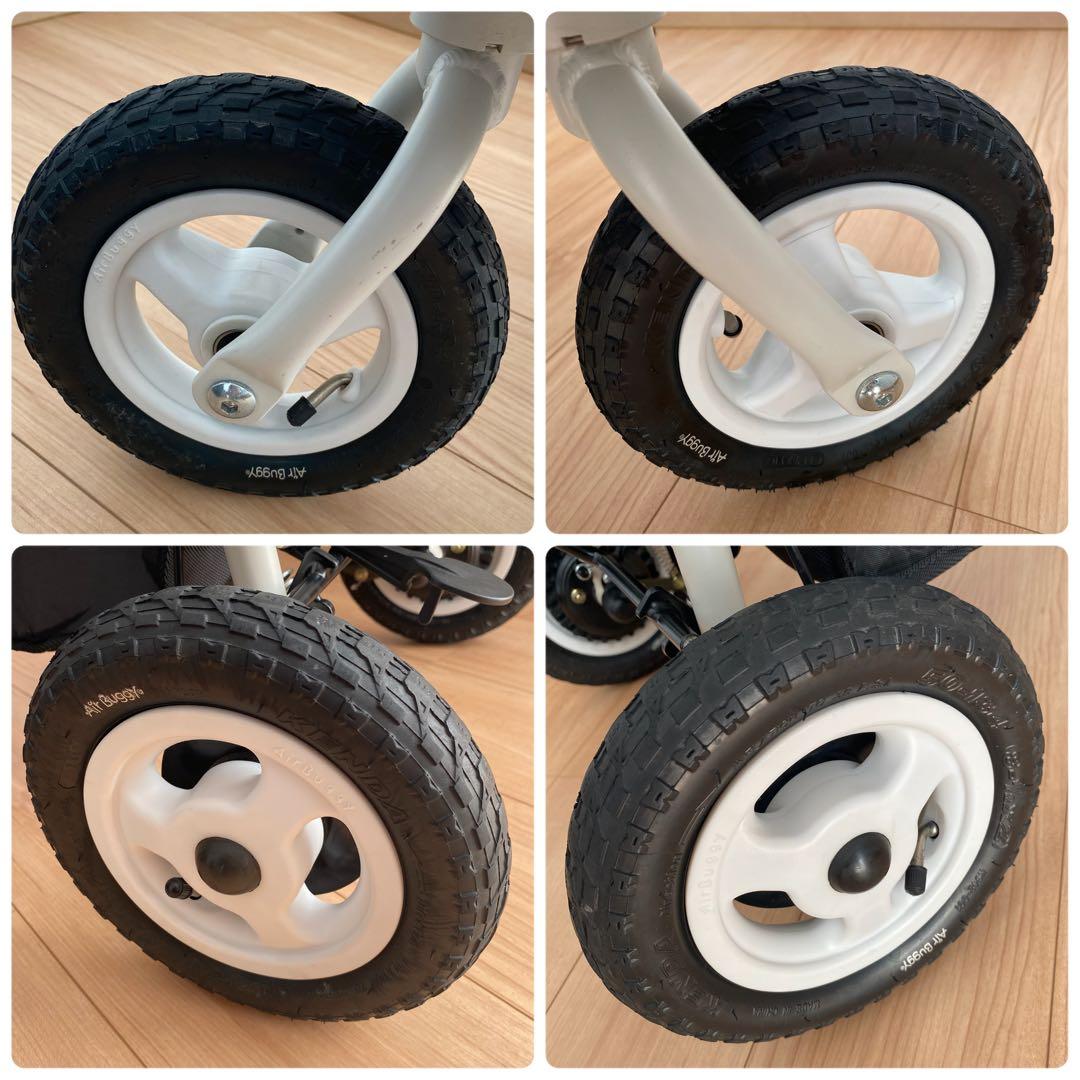 【美品】エアバギー ホワイト AIRBUGGY フレームのみ　ペットカートにも