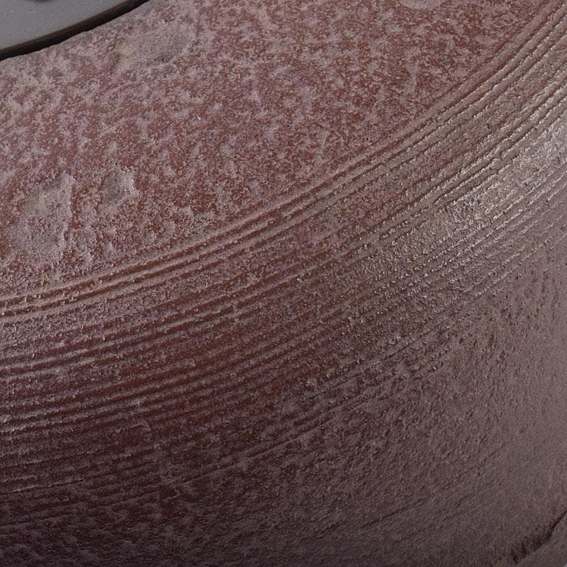 煎茶道具　佐藤浄清作　了々斎好　刷毛目　風炉釜　鉄釜　共布共箱　M　R9052H