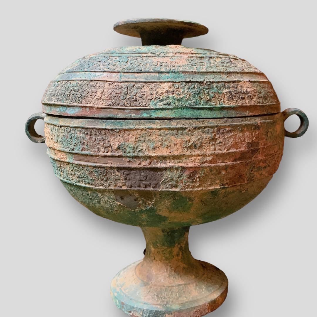 青銅器　豆　中国　骨董品　鼎（てい）　アンティーク