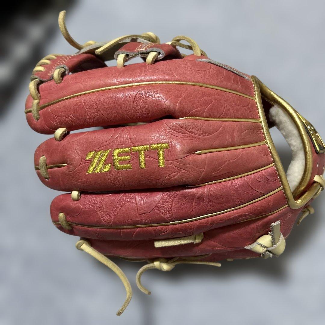 ZETT 軟式用グローブ 赤 今宮健太モデル 母の日限定モデル
