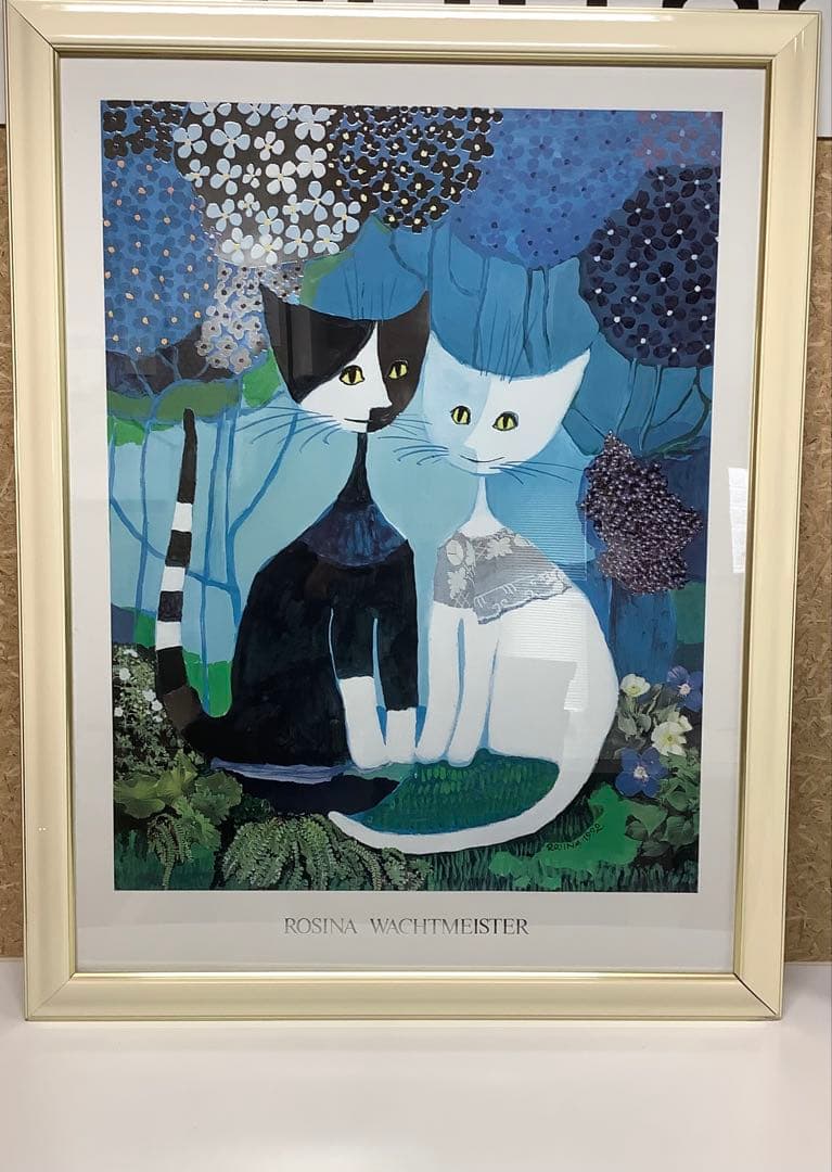 ロジーナ・ヴァハトマイスター　猫　額絵　壁掛け　インテリア　絵画