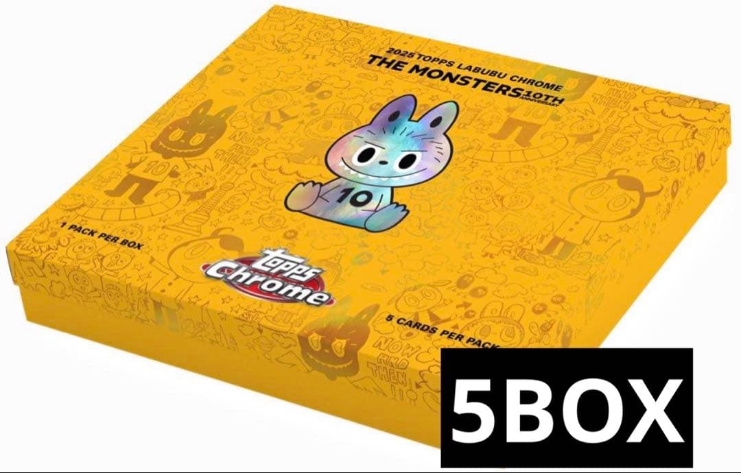 Topps Chrome 10周年記念ボックス ラブブ 5BOX 未開封