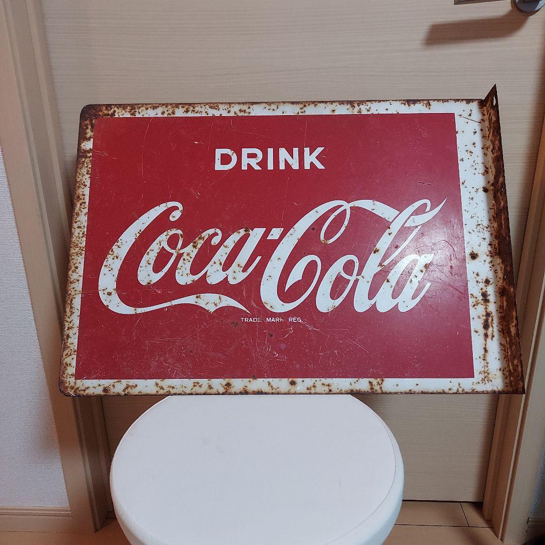 昭和　レトロ　コカ・コーラ両面看板壁掛け