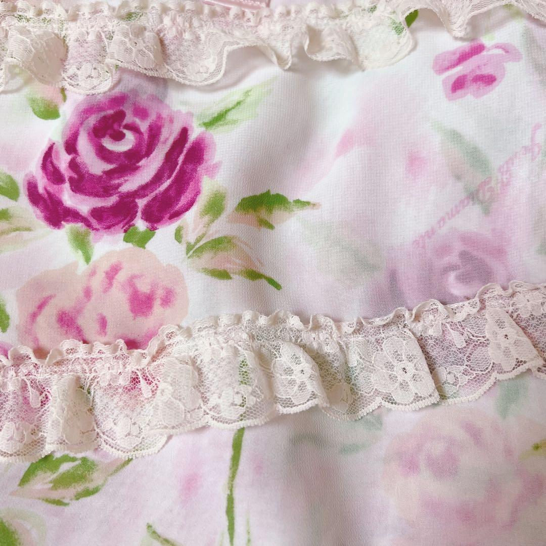 【美品】ジーザスディアマンテ　復活ぼかし薔薇柄　お嫁ワンピース　42