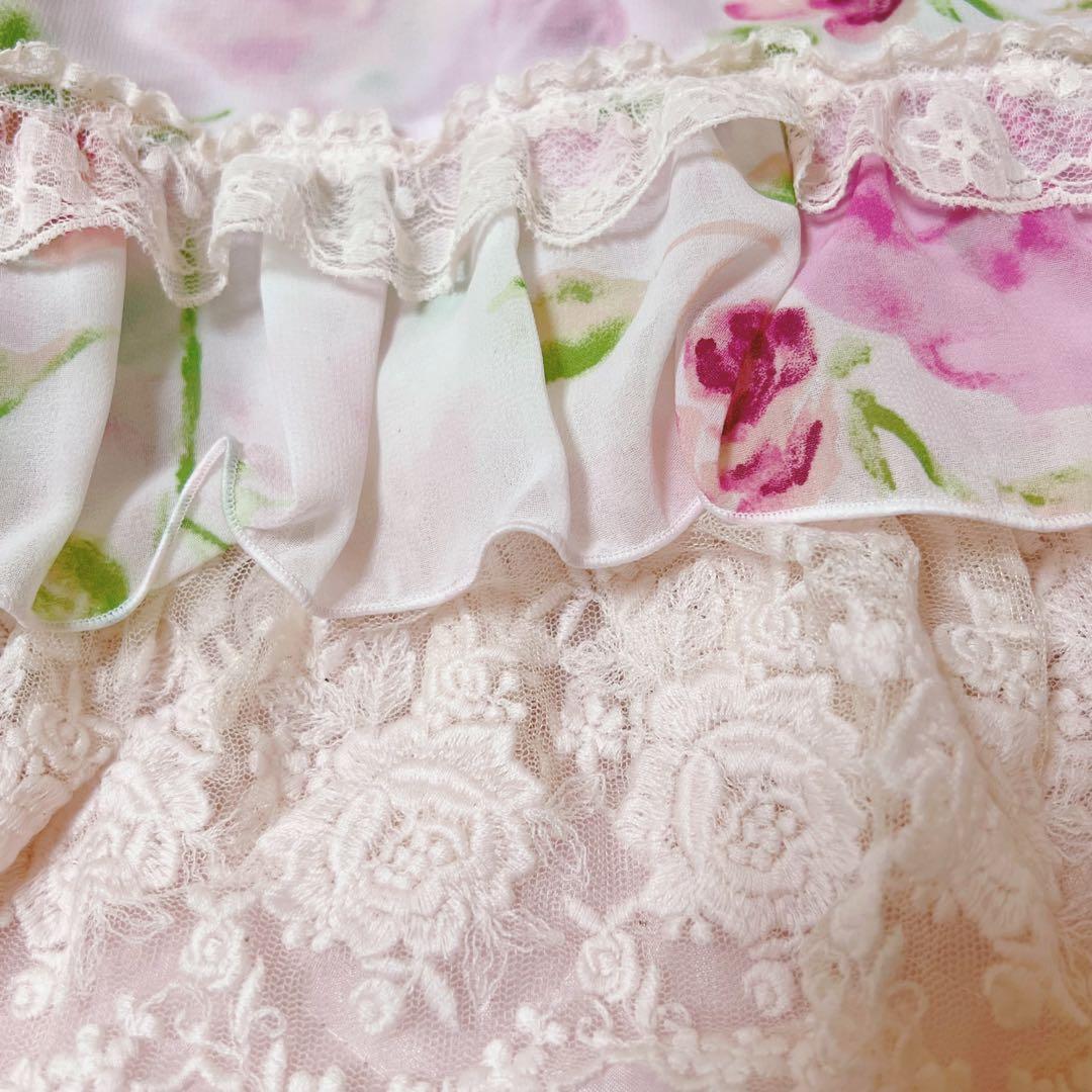 【美品】ジーザスディアマンテ　復活ぼかし薔薇柄　お嫁ワンピース　42