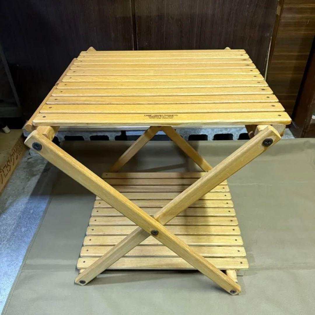 キャンプマニアプロダクツ　廃盤　トラッシュスタンドテーブル