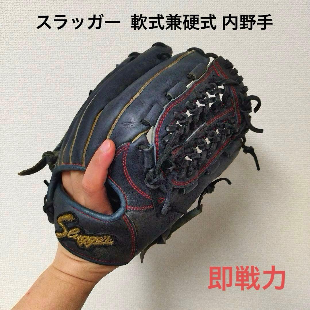 078 スラッガー 型抜群 即戦力 硬式兼軟式 少年 内野手用グローブ