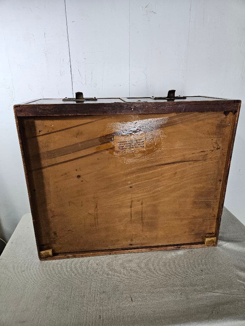 USアンティーク 木製のカードキャビネット CDホルダー Globe社製 卓上