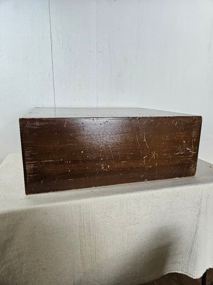 USアンティーク 木製のカードキャビネット CDホルダー Globe社製 卓上