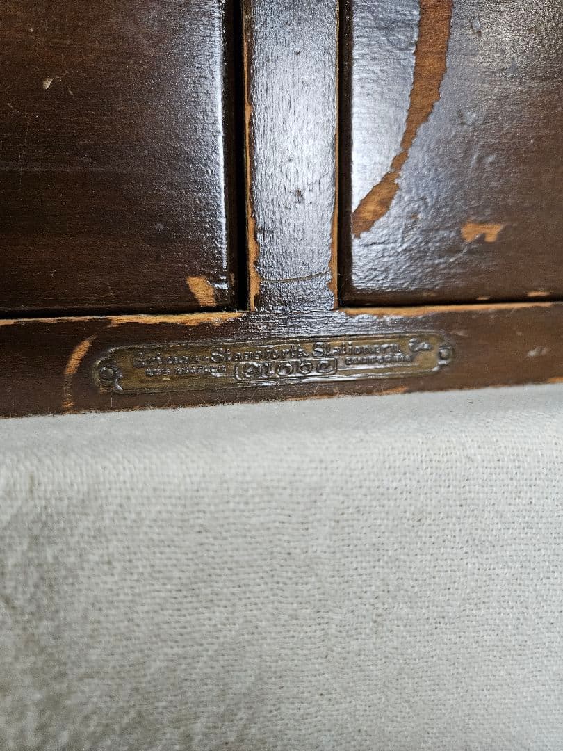 USアンティーク 木製のカードキャビネット CDホルダー Globe社製 卓上