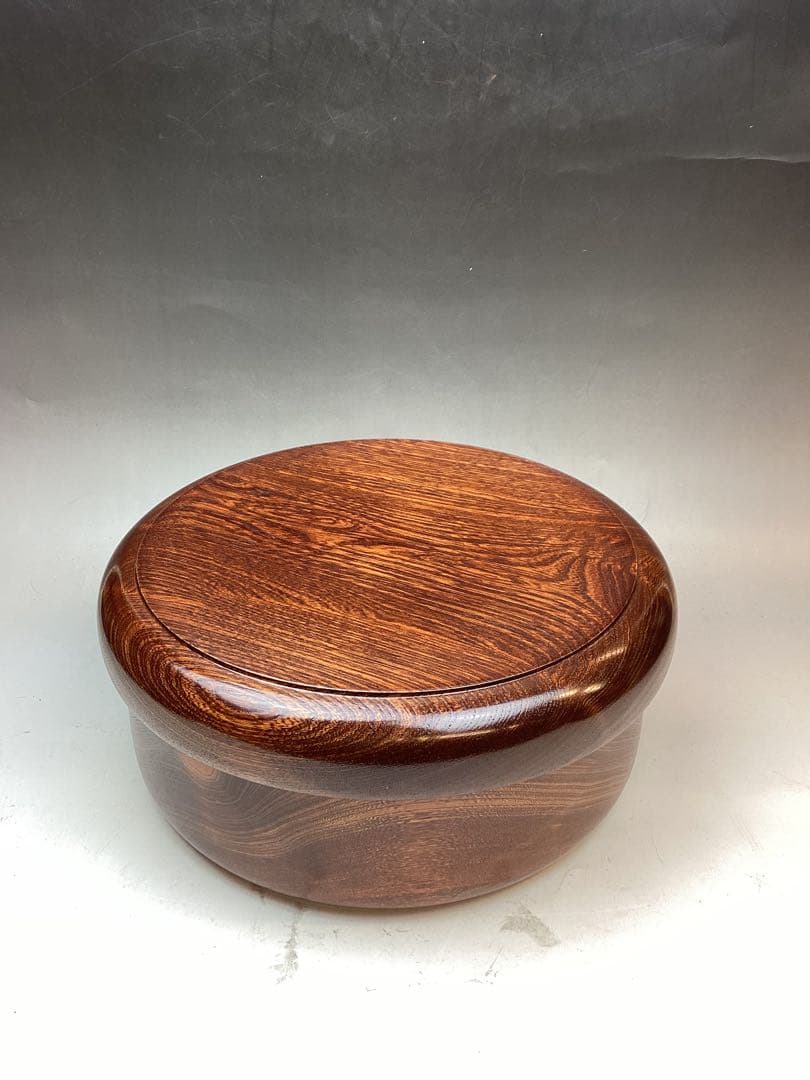 〈未使用〉木製￼ 御茶櫃　ちゃびつ くり抜き　茶道具　直径27cm　送料込み